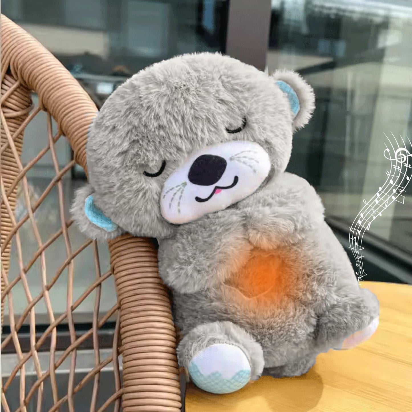 Breathing Teddy Bear with Soothing Music, Comfort Plush